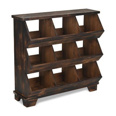 Cheung's Linden 9 Pocket Wooden Table Shelf
