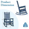 Hyleory HDPE Modern Resin Outdoor Rocking Chair, Patio Adirondack Chair for All Seasons - 4 of 4