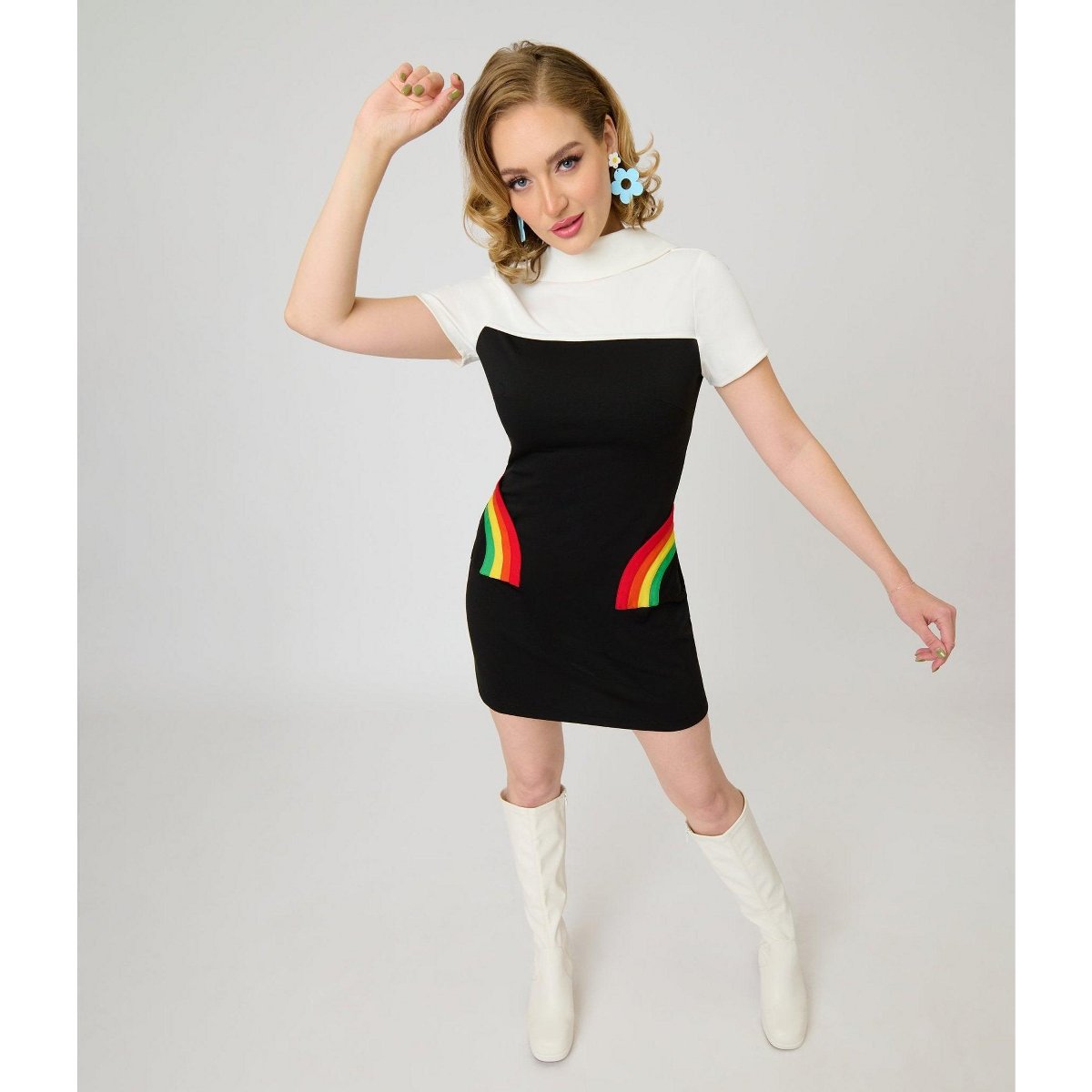 Женские платья Smak Parlour Shift Dress Black & Rainbow Pockets L/12-14 — фото 4