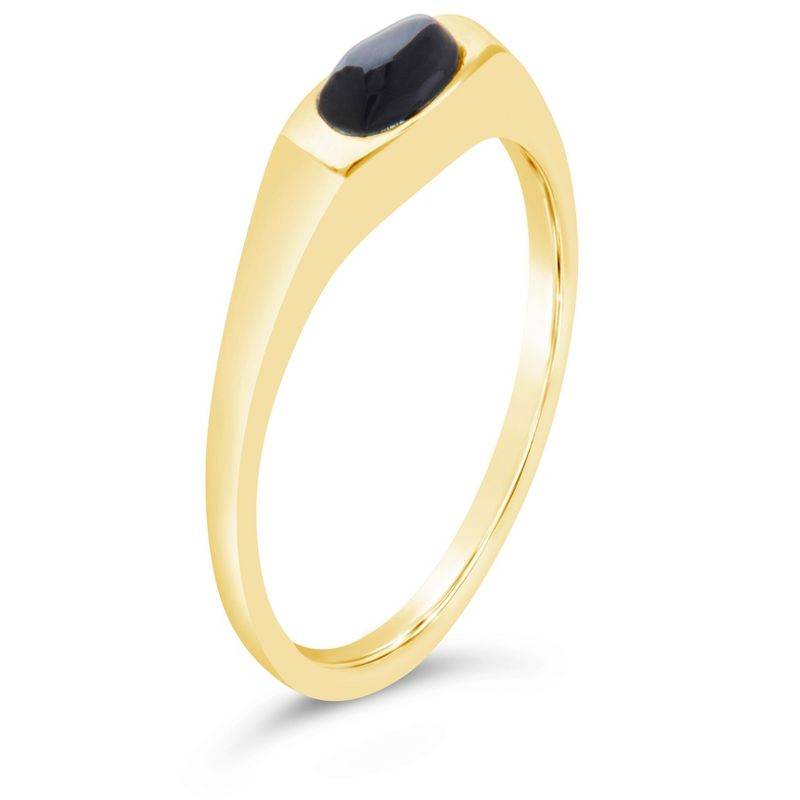 SHINE by Sterling Forever Black Onyx Signet Ring, 3 of 4
