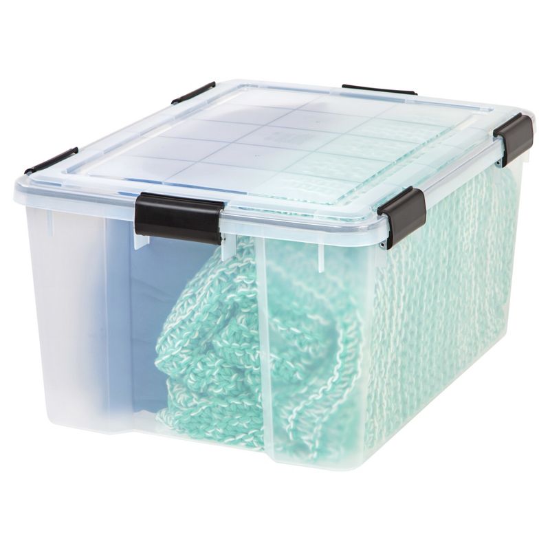 IRIS 62qt WeatherPro Plastic Storage Bin Clear, 3 of 8