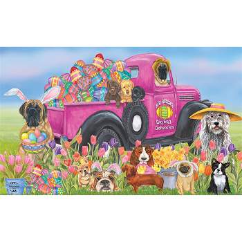 Briarwood Lane Easter Dogs Holiday Humor Doormat Decorated Eggs Indoor Outdoor 30" x 18"