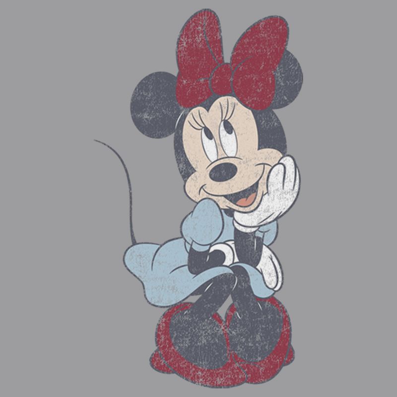 Boy's Disney Distressed Sitting Minnie Pull Over Hoodie, 2 of 5