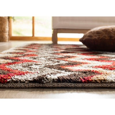 Tahoe Light Blue Rectangular Synthetic Stripe Area Rug
