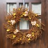 Northlight Fall Grass Autumn Harvest Artificial Wreath - 32" - 2 of 4