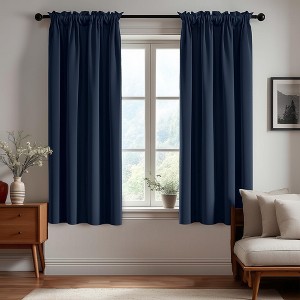 Deconovo Blackout Thermal Rod-Pocket Curtains, OEKO-TEX, 2 Panels(42W) - 1 of 4