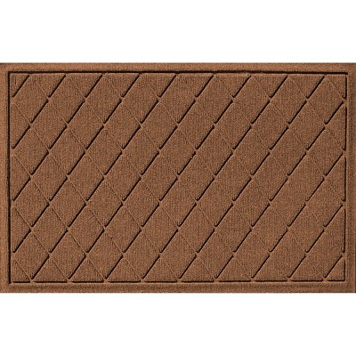 Aqua Shield Diamonds Doormat, 2' x 3', Dark Brown