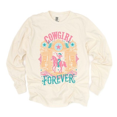 Simply Sage Market Women's Cowgirl Forever Long Sleeve Garment Dyed Tee