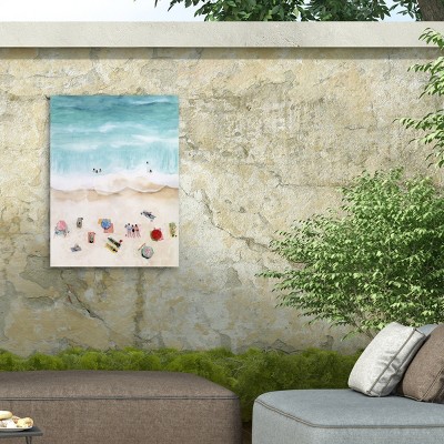 Grace Popp Beach Portrait Canvas Print with Weather Treated Wood Frame