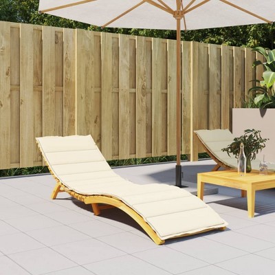 vidaXL Sun Lounger Cushion Cream 78.7 in.x19.7 in.x1.2 in. Oxford Fabric