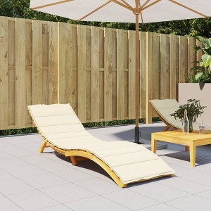 vidaXL Sun Lounger Cushion Cream 78.7 in.x19.7 in.x1.2 in. Oxford Fabric - 1 of 4