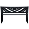 vidaXL Patio Bench Black 47.2 in. Steel - 4 of 4