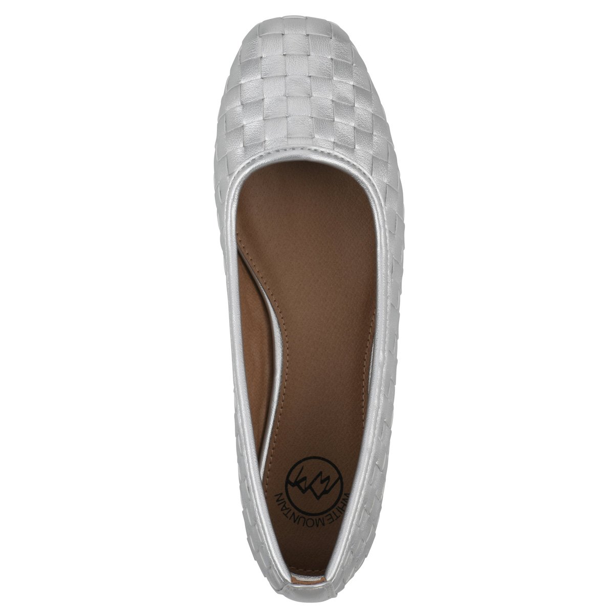 Обувь White Mountain Women's Boccie Ballet Flat, Silver Smooth, 8 — фото 3