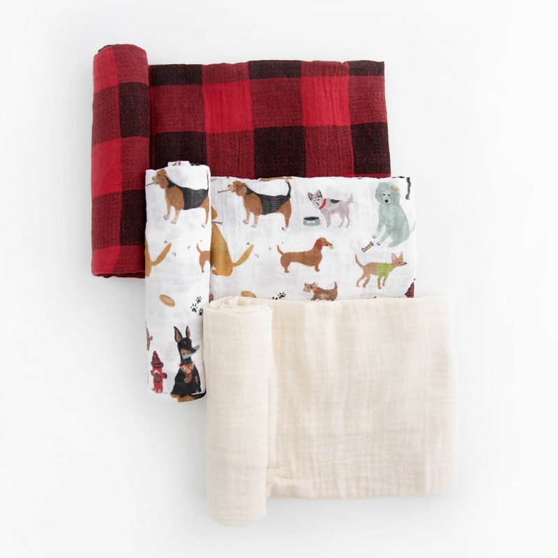Little Unicorn Cotton Muslin Swaddle Blanket - 3pk, 3 of 5