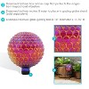 Sunnydaze Scalloped Texture Indoor/Outdoor Gazing Globe Glass Garden Ball - 10" Diameter - Red - 2 of 4