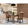 HomeStock 3-Piece Mahogany Finish Square Solid Wood Top Dining Table Set - 2 of 4