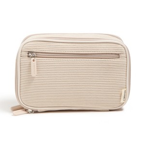 U Brands 8"x5.25" Dual Zip Corduroy Tech Organizer Sand - 1 of 4