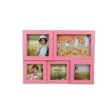 Northlight 11.5" Pink Multi-Sized Puzzled Collage Photo Picture Frame Wall Decoration
