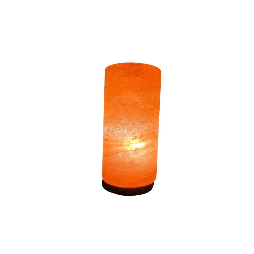 Photos - Floodlight / Street Light Q&A Himalayan Salt Cylinder Shape Table Lamp