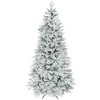 HOMCOM 7.5 ft Artificial Frosted Christmas Tree with Realistic Branches, Wide Full Spruce Holiday Decor, Hinged Xmas Tree, Easy Assembly - 4 of 4