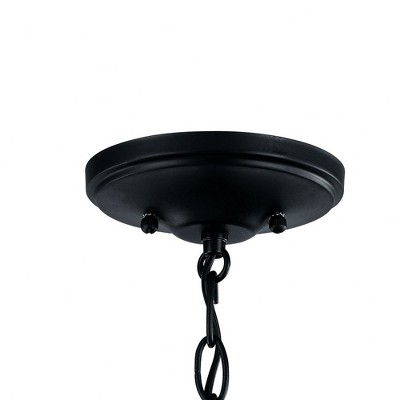 Larkin Black Glass and Bronze Mini Pendant Light