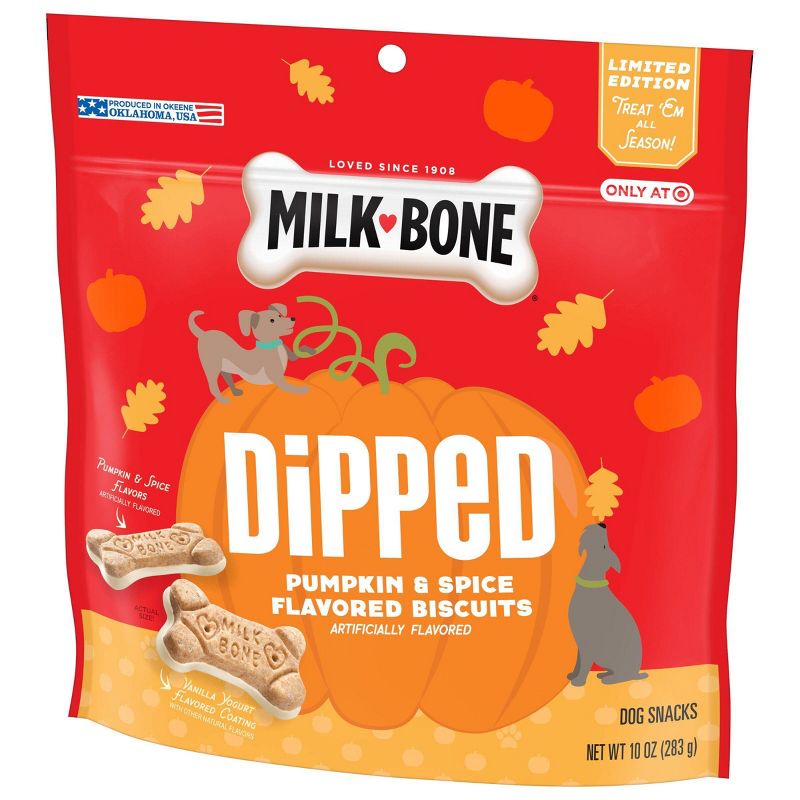 Milk-Bone Dipped Pumpkin Spice with Yogurt and Vanilla Fall Dog Treats - 10oz, 5 of 6