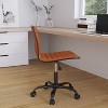 Merrick Lane Home Office Chair Ergonomic Executive Ribbed Low Back Armless Computer Desk Chair - Base, Frame & Border - 2 of 4