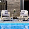 Pamapic 5-Pieces Wicker Patio Furniture Set Outdoor Patio Chairs with Ottomans, Cushions - 4 of 4