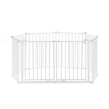 Regalo 192-Inch 8 Panel Double Door Super Wide 2-in-1 Configurable Metal Safety Gate