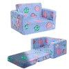 Inhand Kids Sofa, 2-in-1 Soft Toddler Couch Fold Out, Toddler Chair Comfy with Cute Designs, Convertible Sofa to Lounger for Girls and Boys - 2 of 4