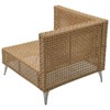 GlasFlength Patio Seating Sets 6PCS, Cushions, Outdoor Furniture, Deep Seat, Sectional Chat Set with Cushions,Beige, 109.1"*54.5"*25.4" - 4 of 4