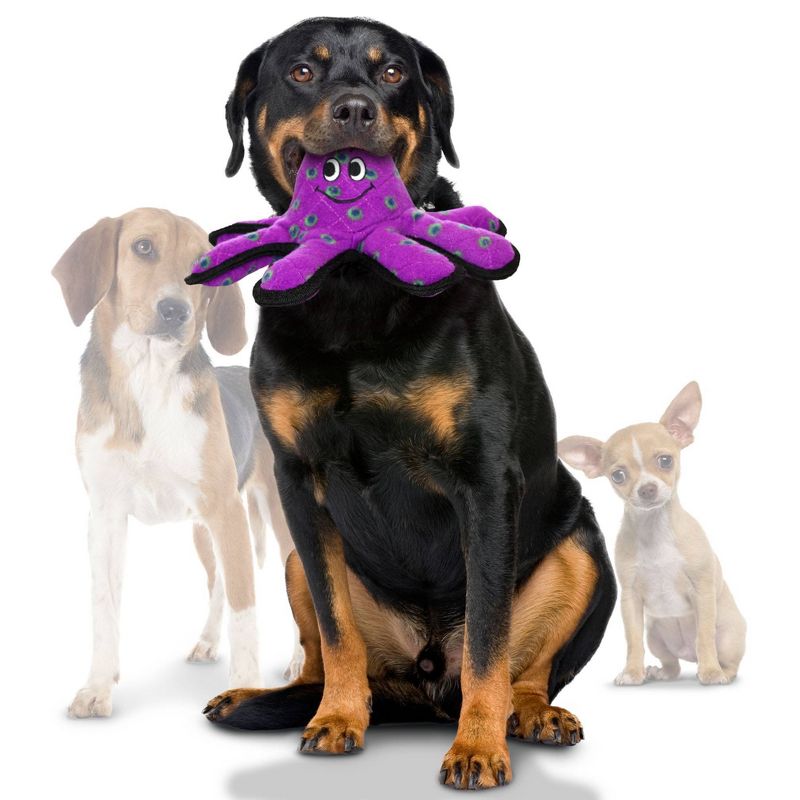 Tuffy Ocean Creature Octopus Dog Toy - Purple - S, 3 of 6