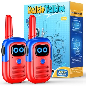 FUNFORFUN Kids Walkie Talkies for 3-8 Year Old, Toys for Boys 3-5, Mini Robots Walkies Talkie Outdoor Toys for Boys Girls, Birthday Gifts-Green - 1 of 4