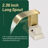 Cobbe Centerset Bathroom Sink Faucet 4-Inch Two-Handle with Pop-Up Drain and Supply Hoses Brushed Gold - 3 of 4