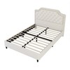 CAVINAS Platform Bed with Ruched and Button Tufted Headboard,Upholstered Bed Frame,Box Spring Not Required,Velvet - 4 of 4