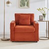 GDFStudio Tenley Modern Chenille Accent Chair with Storage Ottoman, Cup Holder and Convertible Armrest Table - 3 of 4