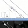 Silver Chain Necklace for Women, 1mm Cable Chain, Sturdy Shiny, 16 Inch - 3 of 4