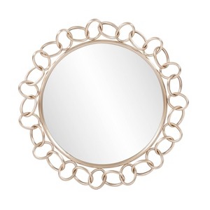Howard Elliott 30.25"x30.25" Square Metal Framed Geo Mirror Matte Black: Iron Construction, No Assembly, Wall Mount - 1 of 4