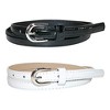 CTM Women's Skinny 1/2 Inch Dress Belt (Pack of 2 Colors) - 4 of 4