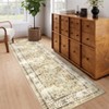 Persian Retro Washable Area Rugs for Bedroom Living Room Decor Soft Vintage Low Pile Carpet Thin Non-Slip Foldable Floor Mat - 3 of 4