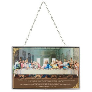 Dicksons The Last Supper in Remembrance of Me Multicolor 8 x 5 Metal and Glass Decorative Textured Suncatcher - 1 of 1
