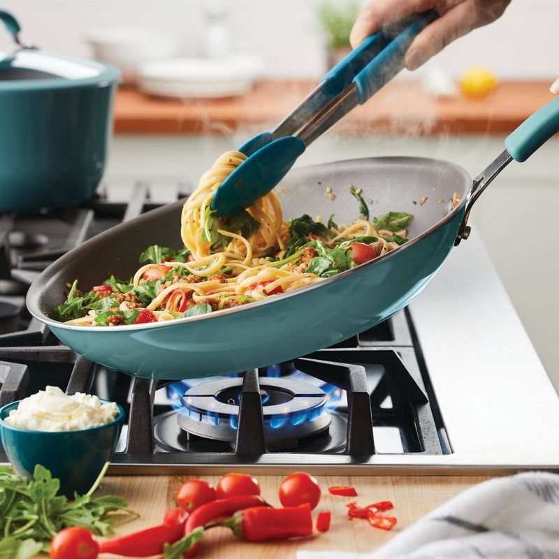 Rachael Ray Cook + Create Aluminum Nonstick Frying Pan 12.5&#34; Agave Blue, 4 of 15