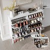 Garvee Shoe Cabinet with 4 Flip Drawers, Wooden Shoe Storage Cabinet, Freestanding Shoe Organizer with Adjustable Shelves for Entryway, Hallway - 3 of 4