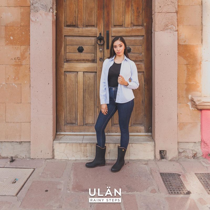 Ulan Women's Fabric Touch Rain Boots By Ulan 4290, 3 of 4