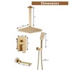 CASAINC Built-In Shower Faucet System with 3-way Diverter Pressure-balanced Valve Included - 4 of 4
