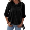 Imily Bela Color Block Womens Tunic Tops Oversized Cotton Tee Loose Fit Crew Neck Half Sleeve - 3 of 4