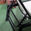 Resenkos Outdoor Chaise Lounge With Wheels, Five Position Recliner For Sunbathing, Suntanning, Steel Frame, Breathable Fabric, - 4 of 4