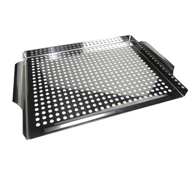 Bayou Classic 500-712 Stainless Grill Topper Perfect Addition For Any Grill Easily Grill Delicate Types of Fish Seafood and Vegetables