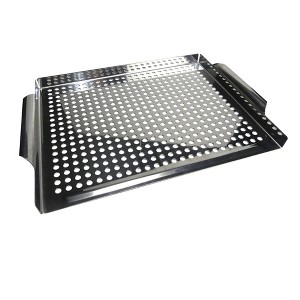 Bayou Classic 500-712 Stainless Grill Topper Perfect Addition For Any Grill Easily Grill Delicate Types of Fish Seafood and Vegetables - 1 of 3