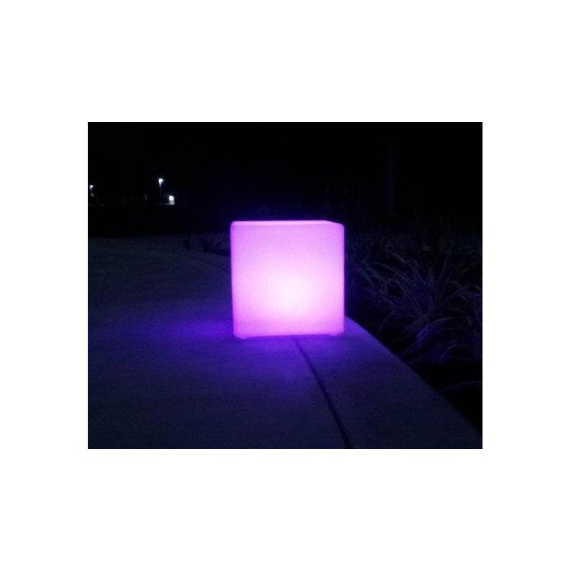 Main Access Color Changing LED Light Plastic Waterproof Cube Seat with 4 Lighting Modes, 16 Color Options, and Remote Control for Poolsides (4 Pack), 3 of 6